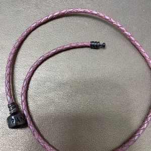 Pink leather Pandora bracket